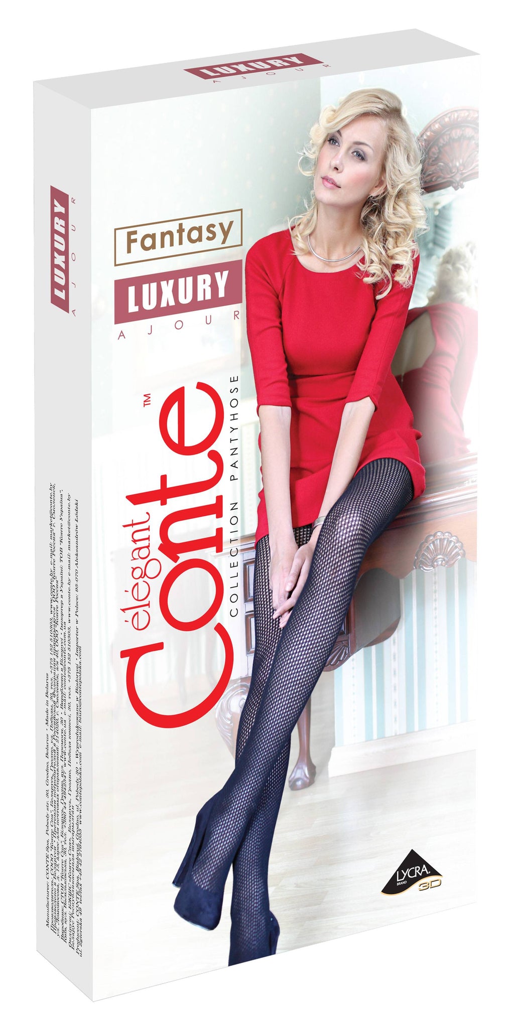 Conte Luxury - Fantasy Openwork 55% Cotton Women's Tights (7С-87СП)