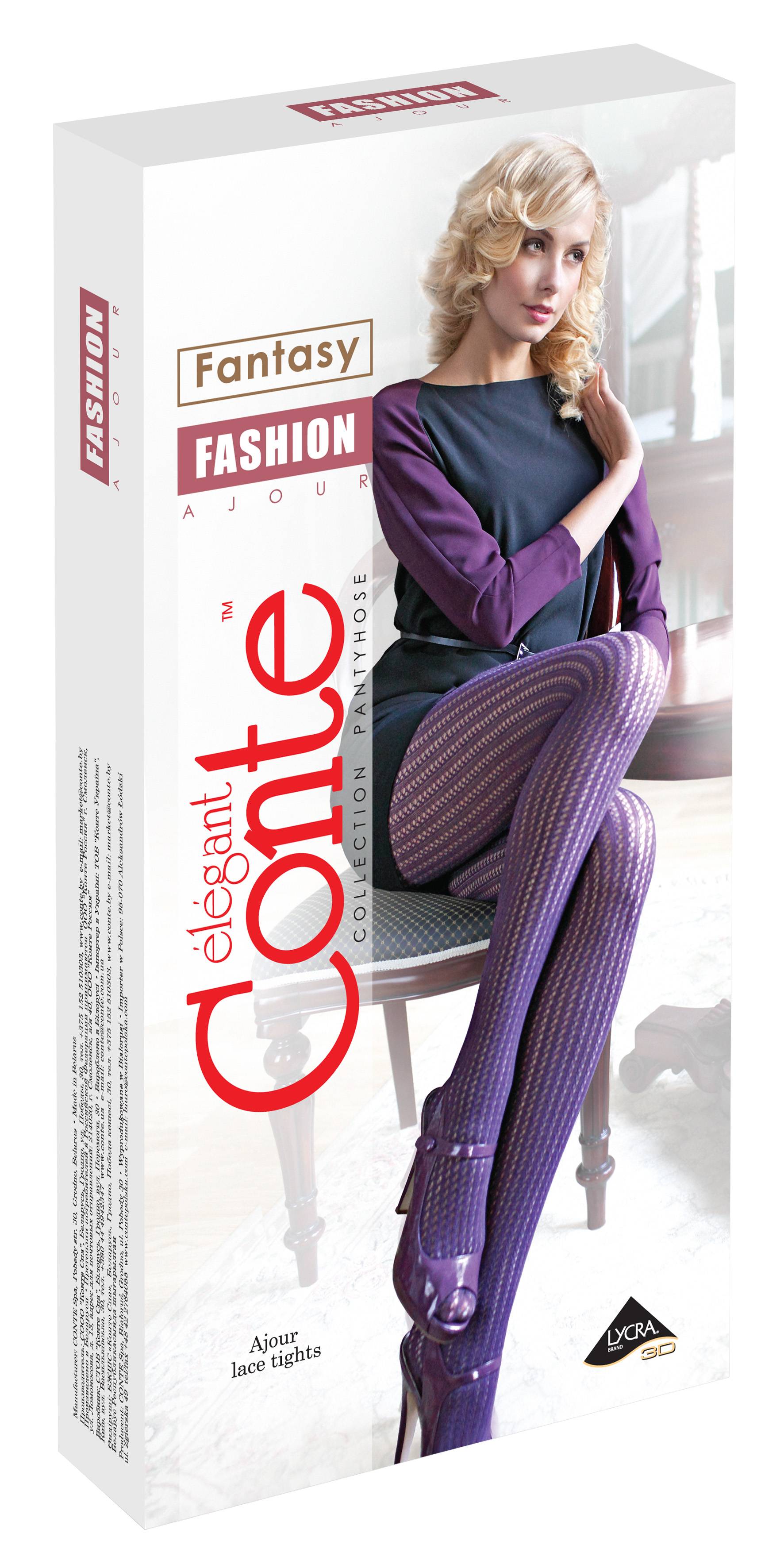 Conte Fashion - Fantasy Openwork 82% Cotton Women's Tights (7С-84СП)