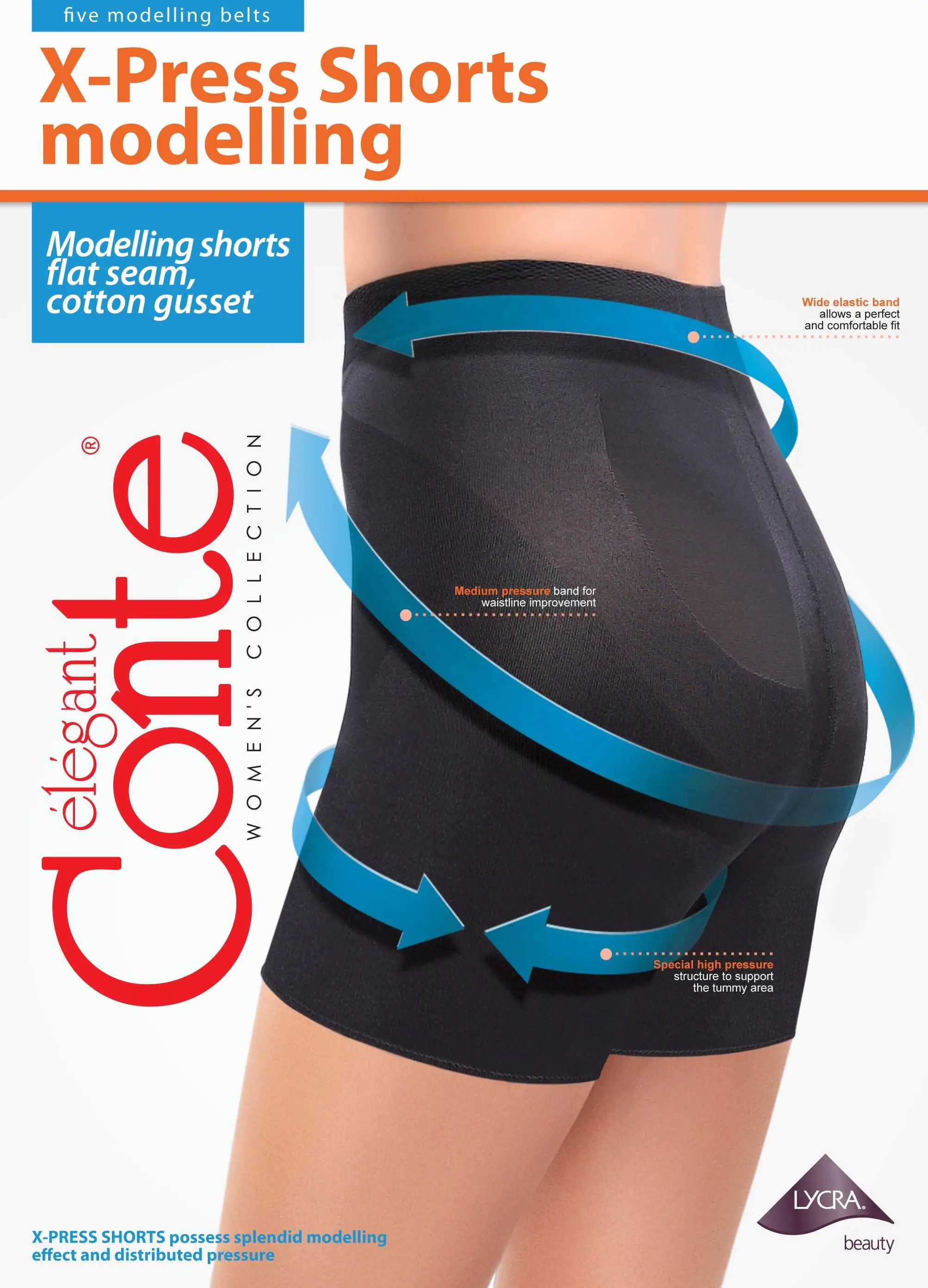 Conte X-Press - Modelling Control Top Women's Shapewear Shorts (17S-103SP)