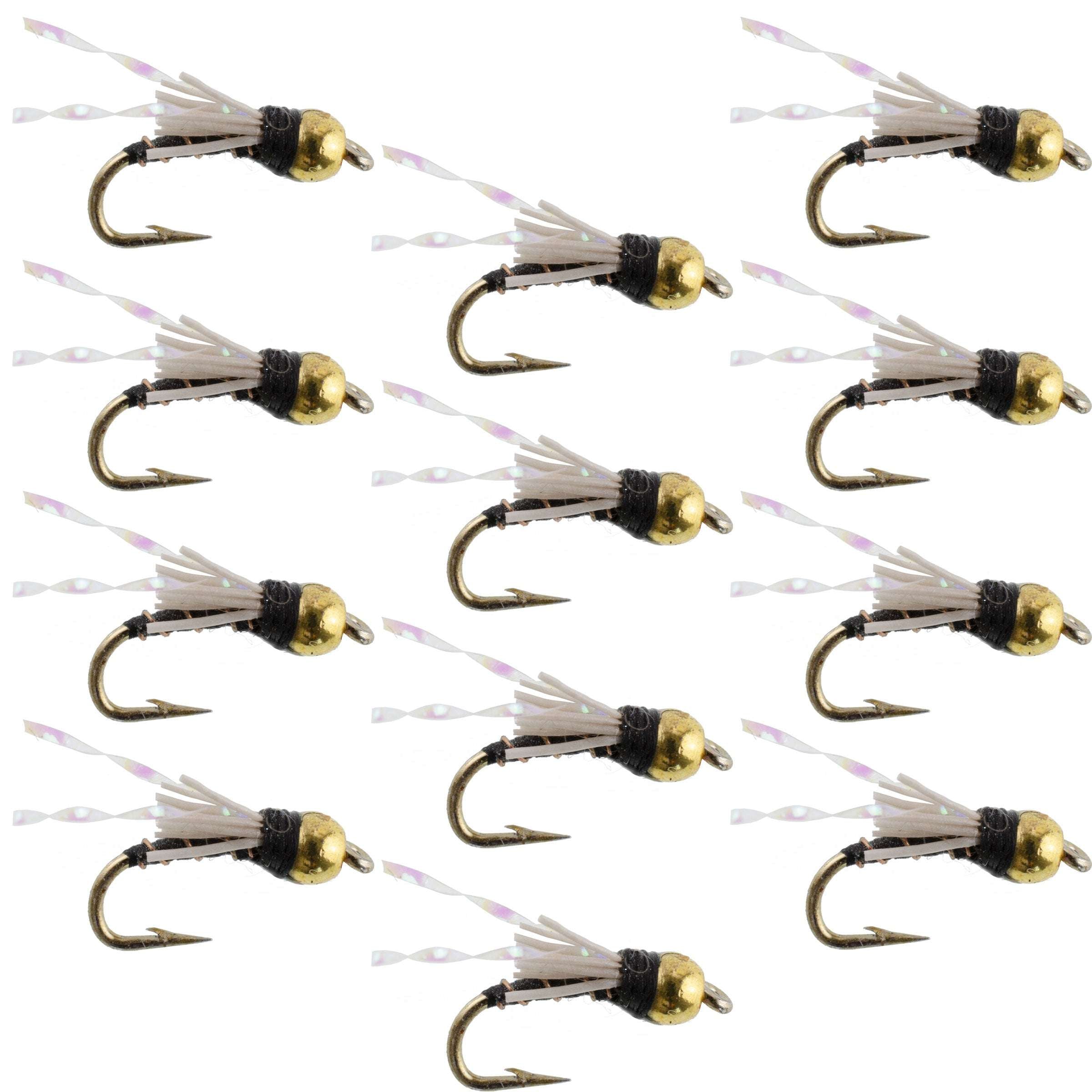 Beadhead Black 3 Dollar Dip Serendipity Nymph - 1 Dozen Flies Size 18