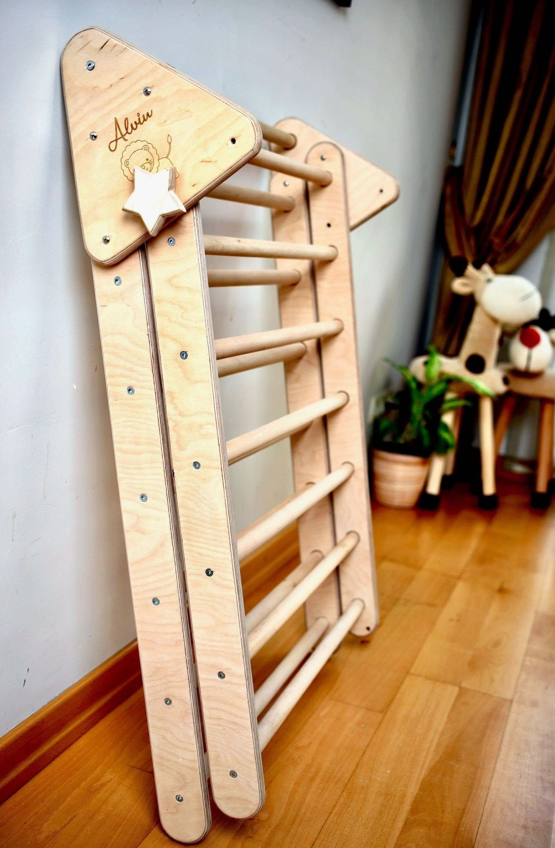 Climbing Triangle, Arch Rocker, Pillow, and 2in1 Ramp / 4 Pieces Set