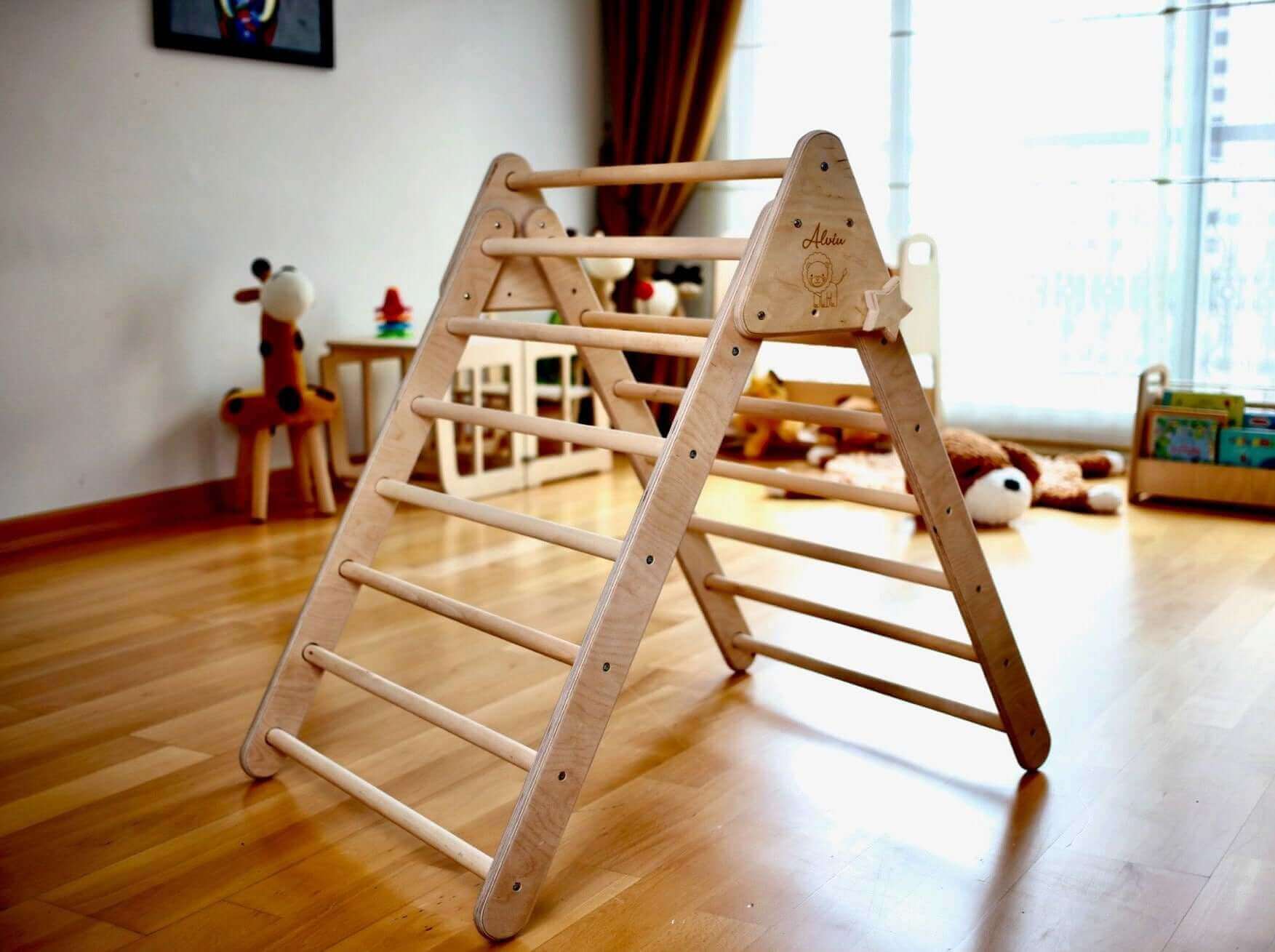 Climbing Triangle, Arch Rocker, Pillow, and 2in1 Ramp / 4 Pieces Set