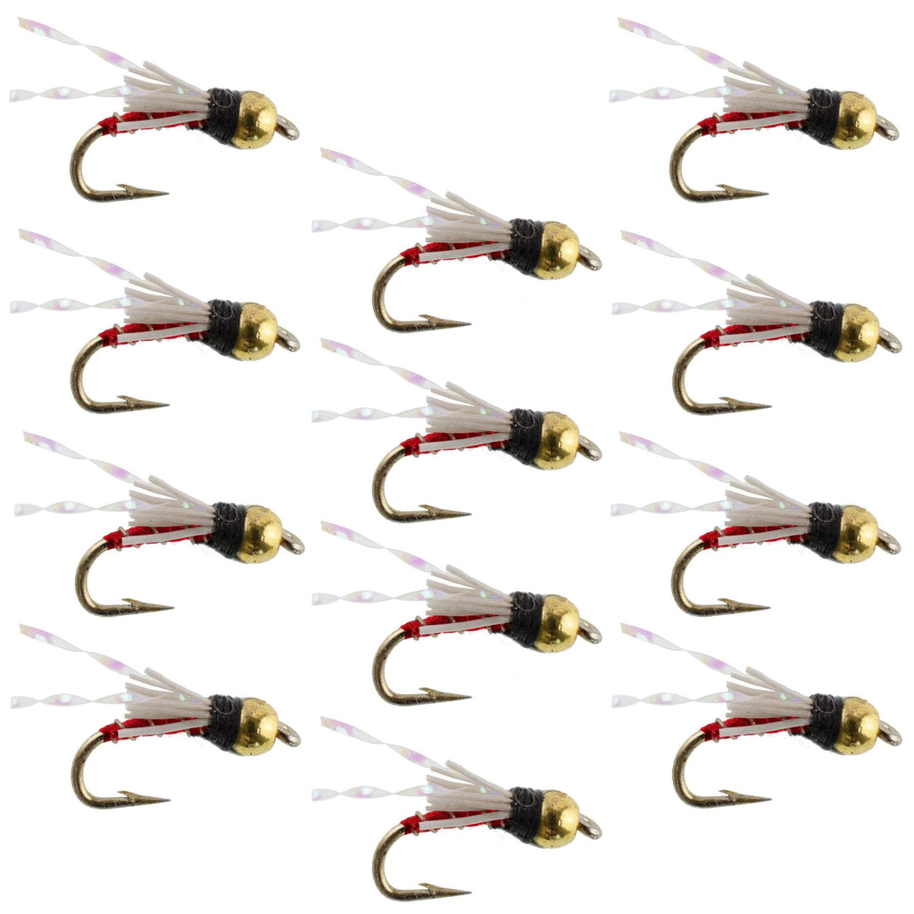 Beadhead Red 3 Dollar Dip Serendipity Nymph - 1 Dozen Flies Size 16