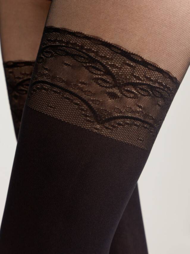 Conte Delight 50 Den - Fantasy Women's Tights with a pattern "imitation stockings with openwork slimming panties" (16S-129SP)