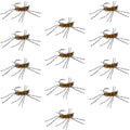 Barbless Pats Rubber Legs Tungsten Jig Coffee/Tan Euro Nymph 12 Flies #6