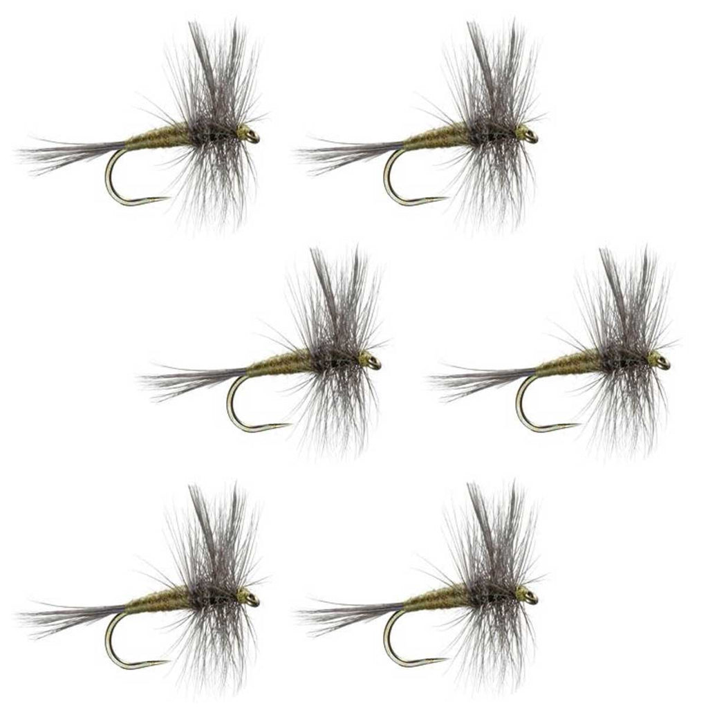 Barbless Blue Winged Olive BWO Trout Dry Fly Fishing Flies - 6 Flies Size 20
