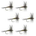 Barbless Blue Winged Olive BWO Trout Dry Fly Fishing Flies - 6 Flies Size 20