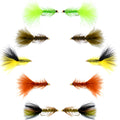Basics Collection - Crystal Woolly Bugger Assortment - 10 Flies - Size 8