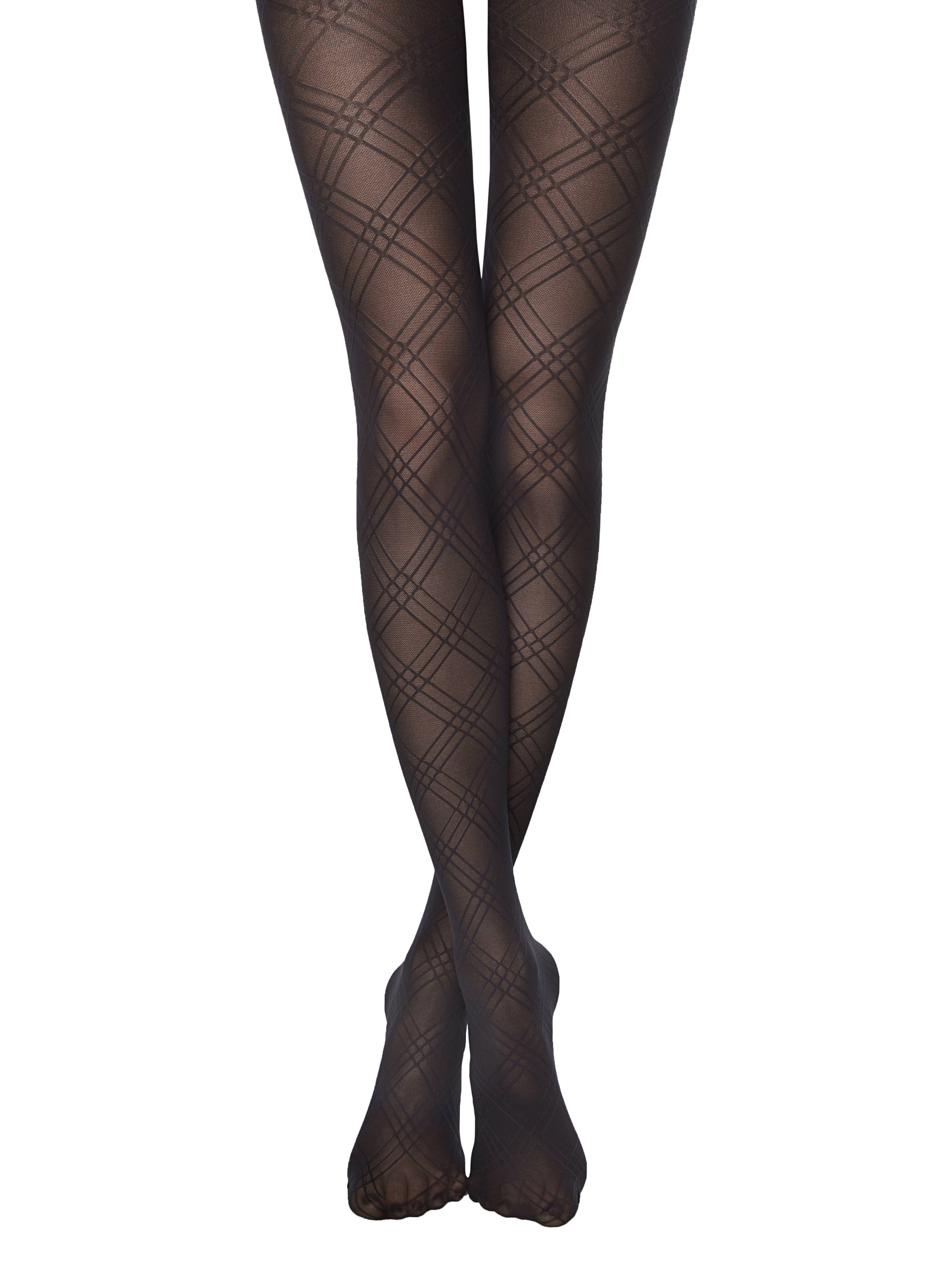 Conte Adele 45 Den - Fantasy Women's Tights with a relief geometric pattern "diamonds" (18S-16SP)