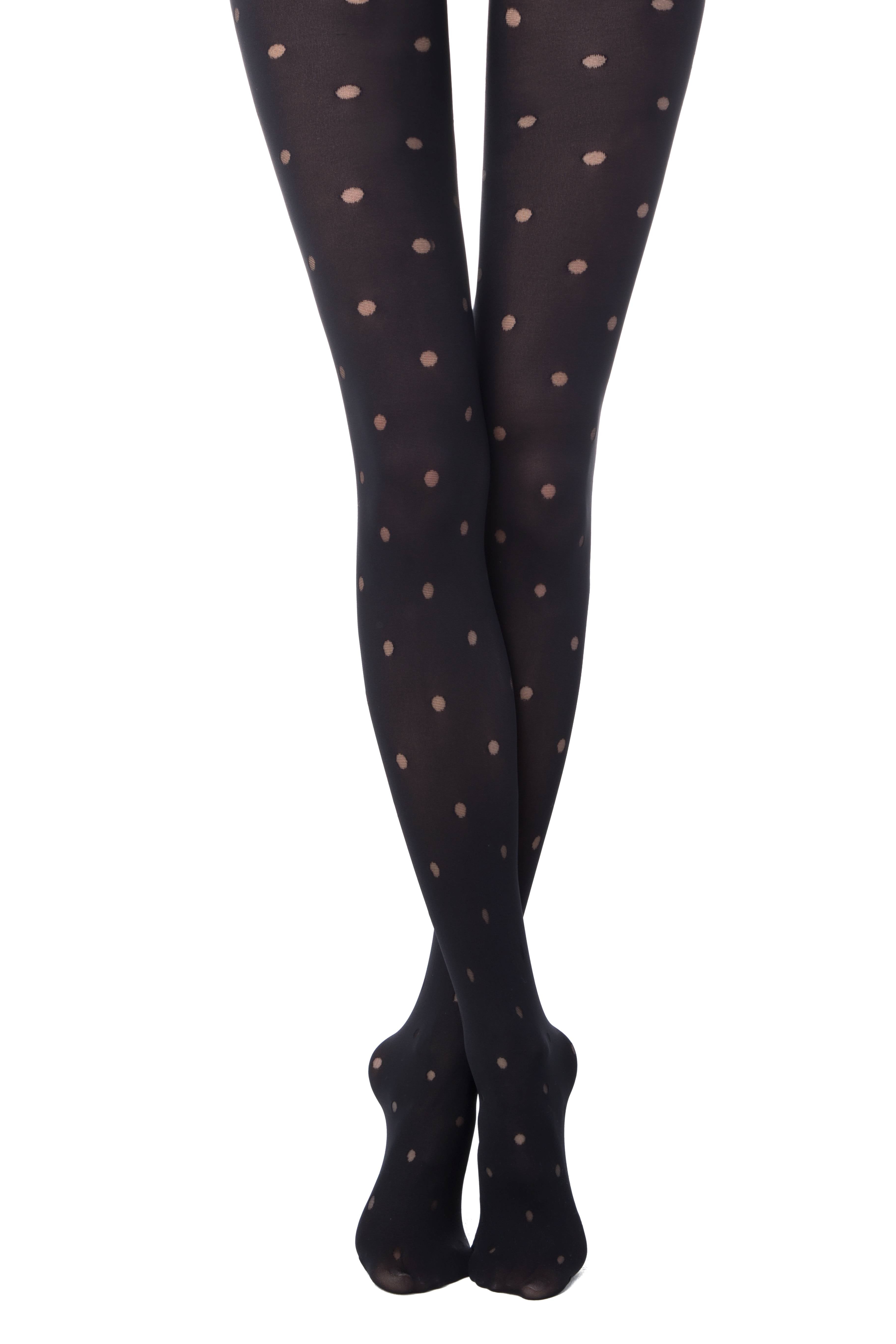 Conte Enjoy 50 Den - Fantasy Opaque Women's Tights with Sheer Polka Dots (19S-241SP)