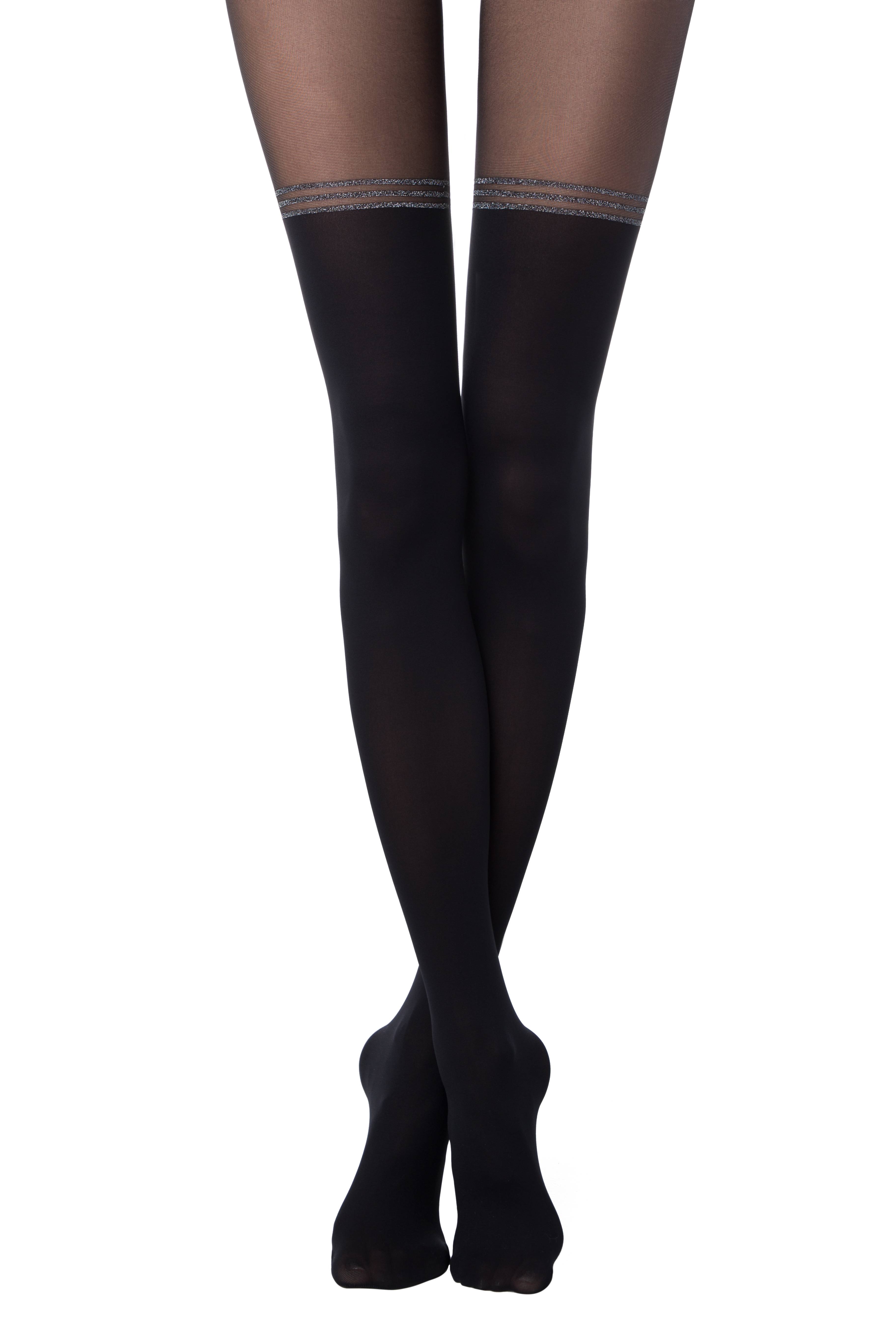 Conte Impressive 50 Den - Fantasy Opaque Women's Tights with Imitation Golfs (19С-238СП)