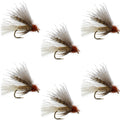 Tan CDC Caddis Emerger 6 Flies Hook Size 12