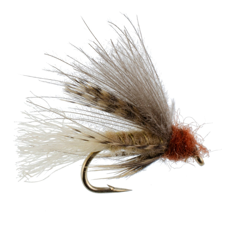 Tan CDC Caddis Emerger 12 Flies Hook Size 14