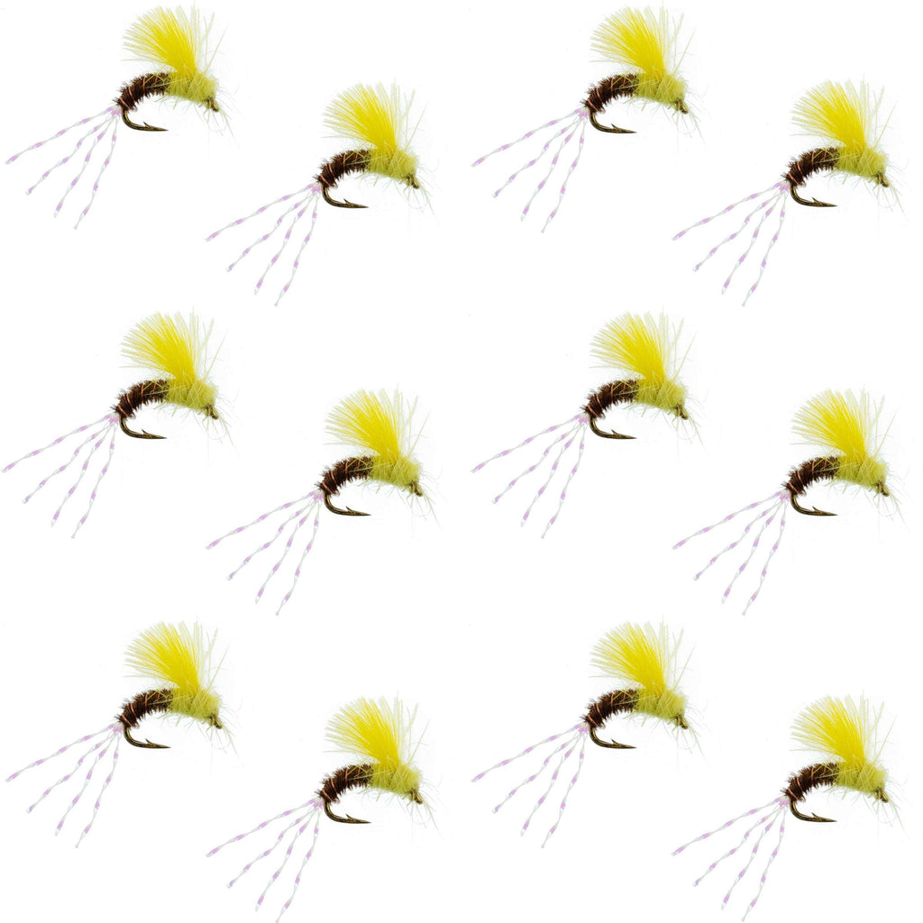 CDC Pale Morning Dun Emerger PMD Fishing Fly - 12 Flies Size 18