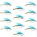 Lefty's Deceiver Saltwater Streamer - Blue/White/Grizzly - 12 Flies Size 1/0