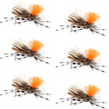 Feth Hopper Tan - Foam Grasshopper Fly Pattern - 6 Flies Hook Size 14