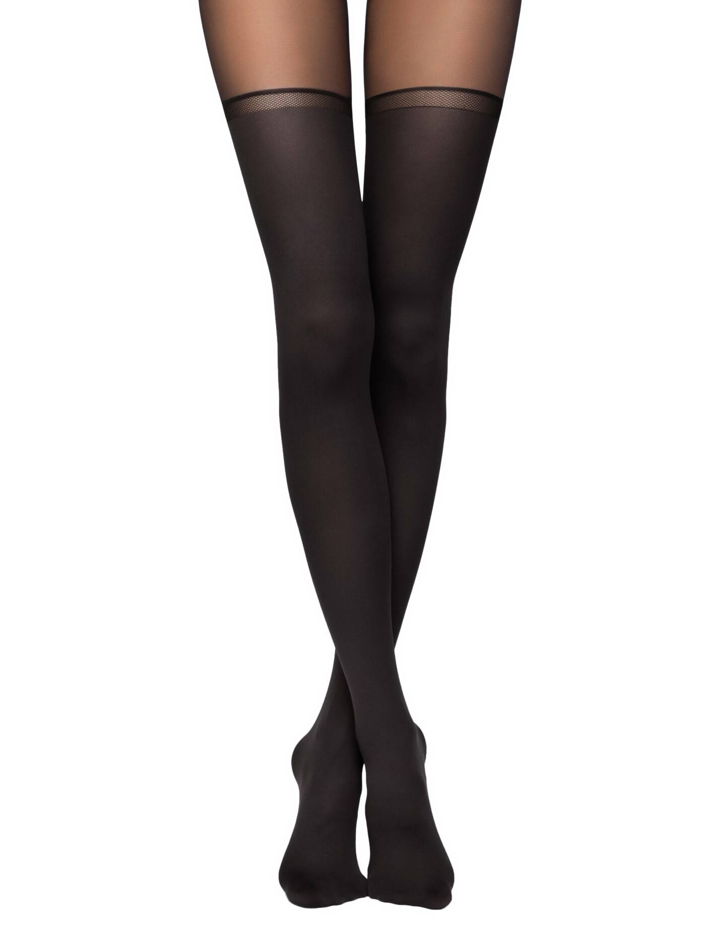 Conte Chance 50 Den - Fantasy Opaque Women's Tights with Imitation Golfs (16S-136SP)