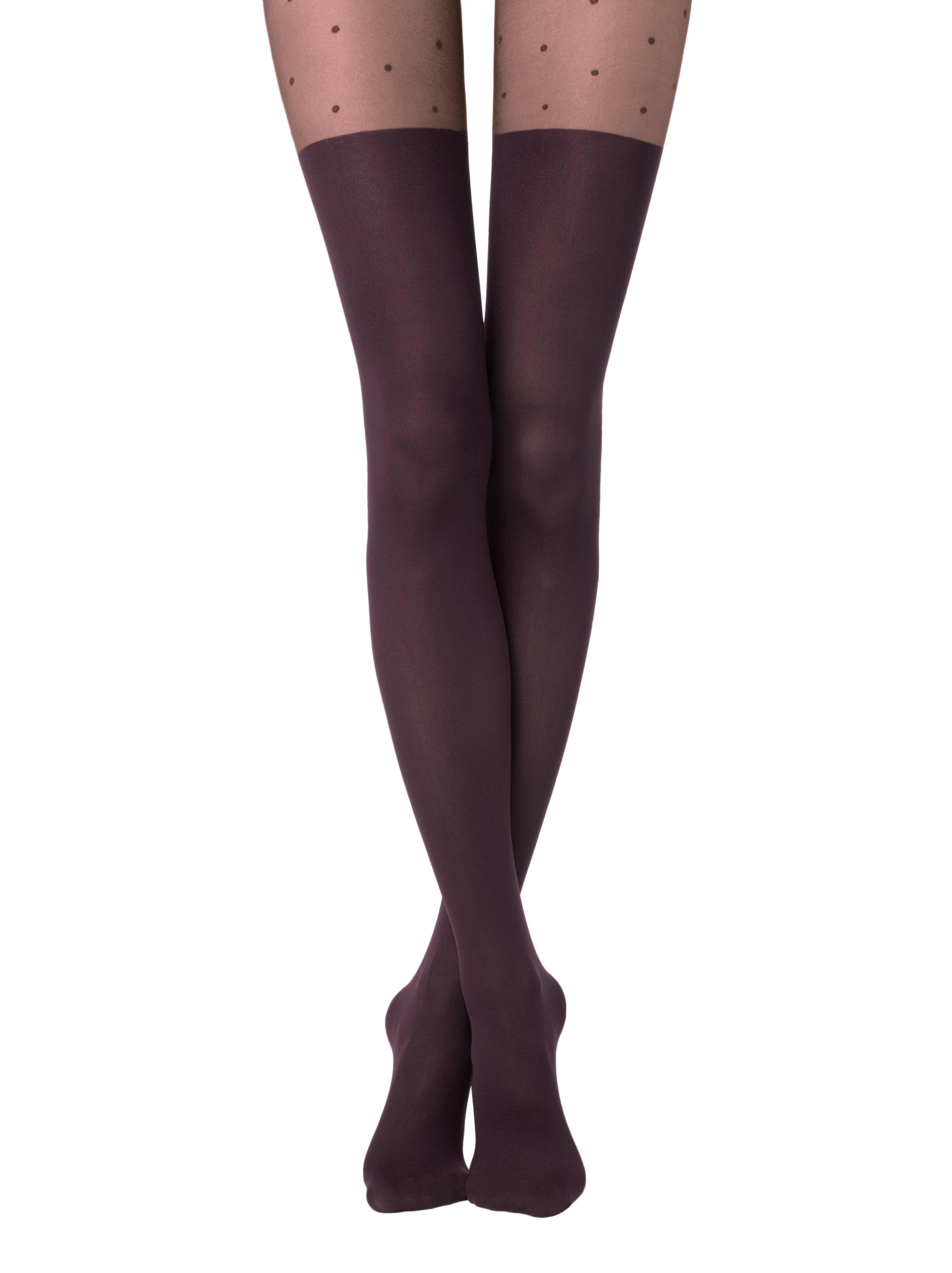 Conte Sensation 60 Den - Fantasy Opaque Stockings Imitation Women's Tights with Polka Dots (18С-15СП)