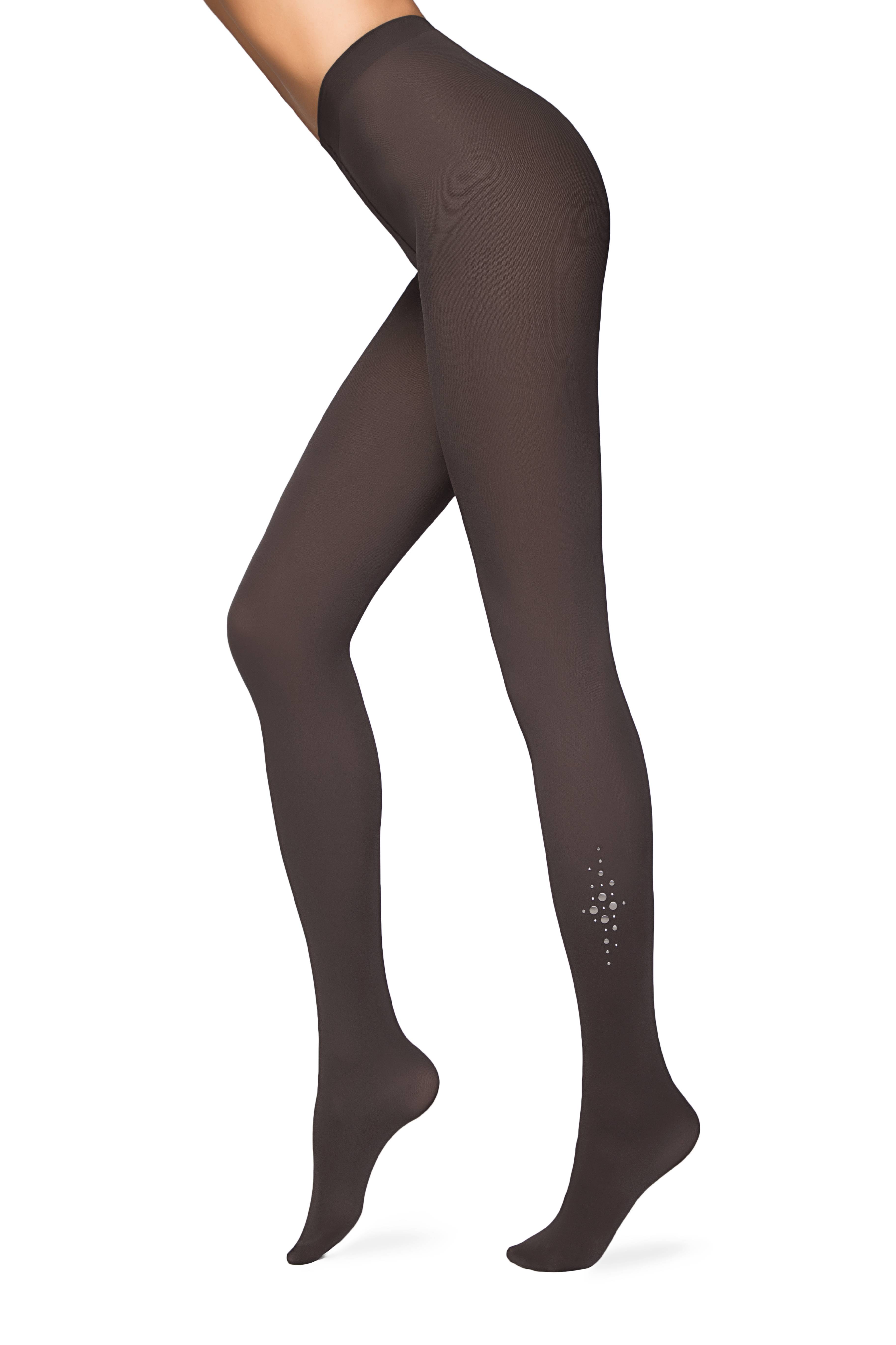 Conte Cristal 50 Den - Fantasy Opaque Women's Tights with rhinestones appliqué (16S-131SP)