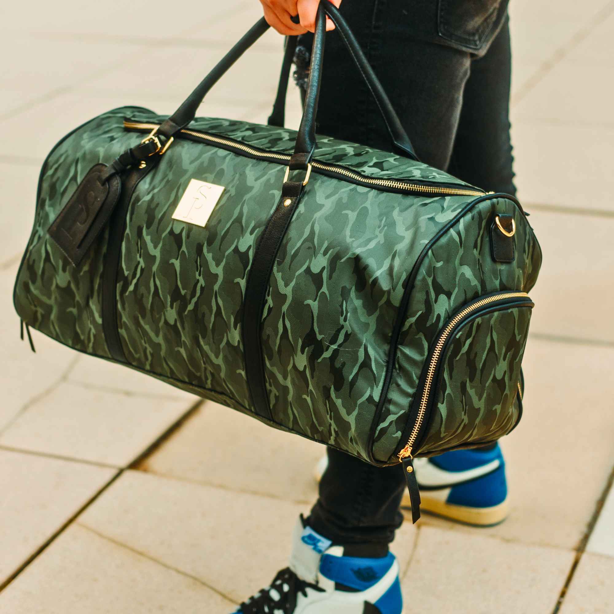 Green Camo Weekender Duffle Bag (FLASH SALE)