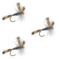 3 Pack Gray Wulff Classic Trout Dry Flies Hook Size 14