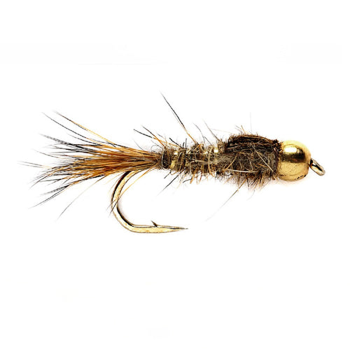 3 Pack Bead Head Gold Ribbed Hare's Ear Nymph Fly Fishing Flies Hook Size 12