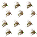 Olive Holy Grail Caddis Pupa Emerger 12 Flies Hook Size 12