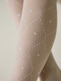 Conte Angelica 20 Den - Fantasy Tights for Girls with Rhombuses in Dots & Hearts - 4yr. 6yr. 8yr. 10yr. 12yr. (24S-165SP)