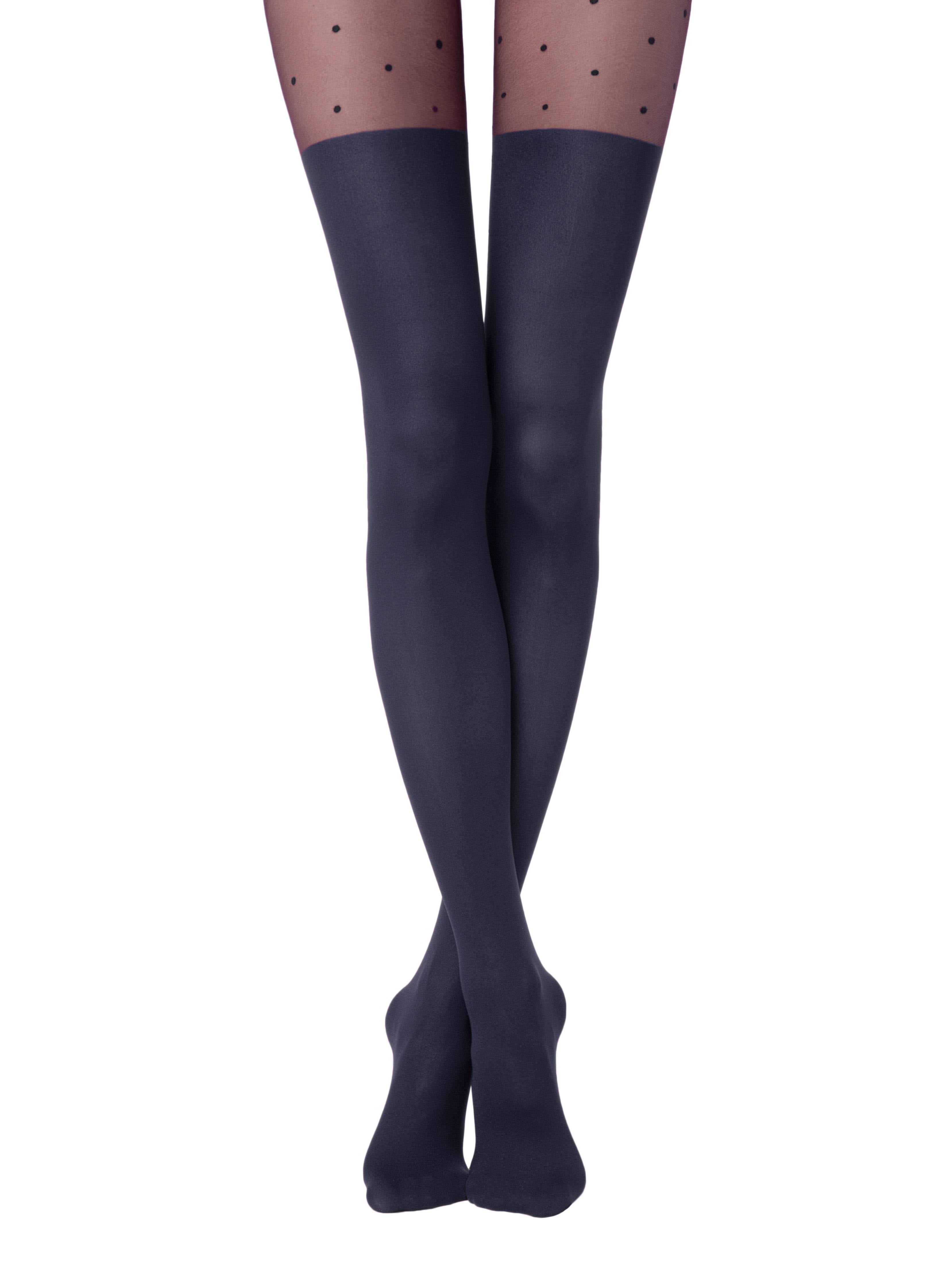 Conte Sensation 60 Den - Fantasy Opaque Stockings Imitation Women's Tights with Polka Dots (18С-15СП)