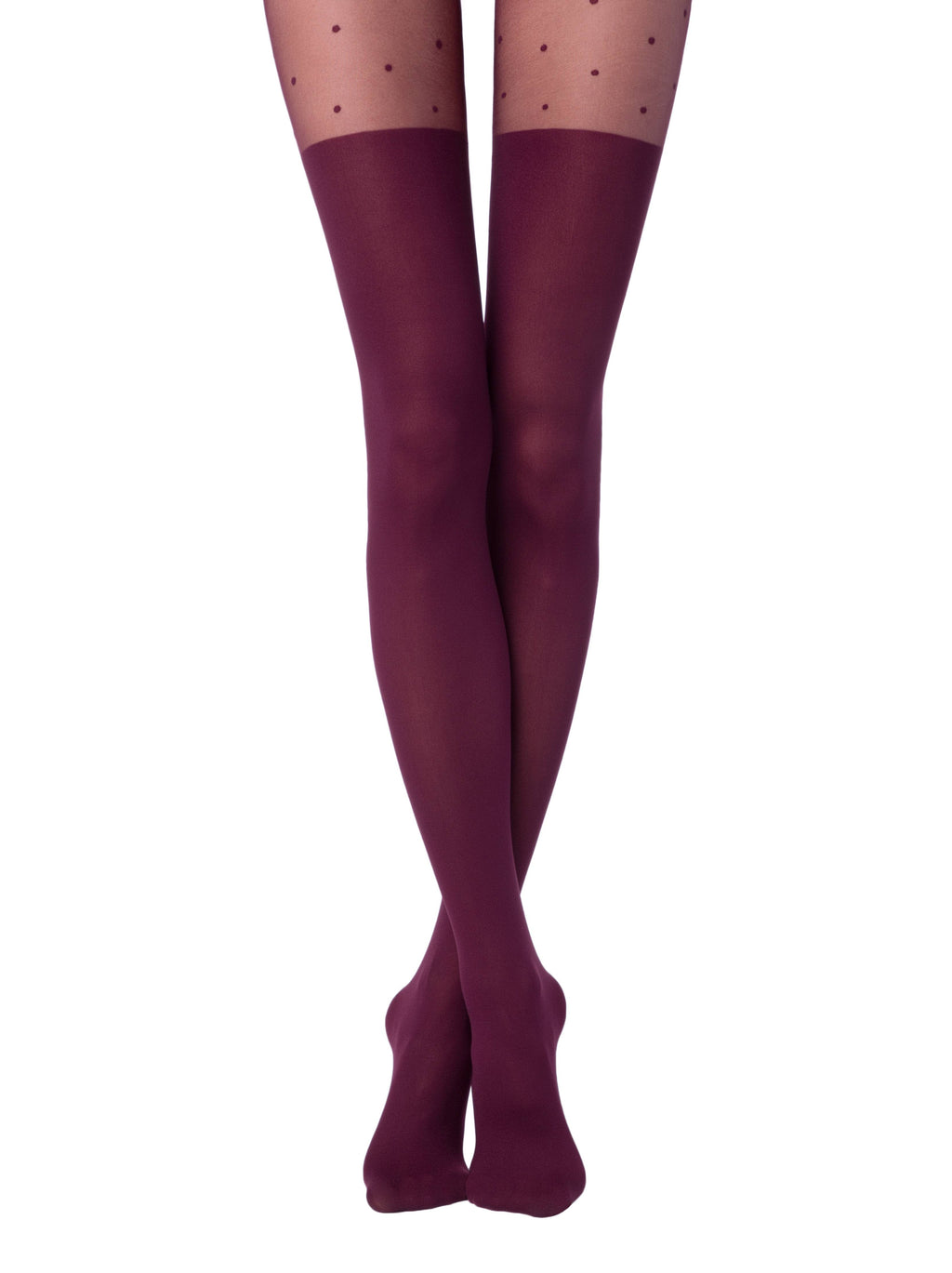 Conte Sensation 60 Den - Fantasy Opaque Stockings Imitation Women's Tights with Polka Dots (18С-15СП)