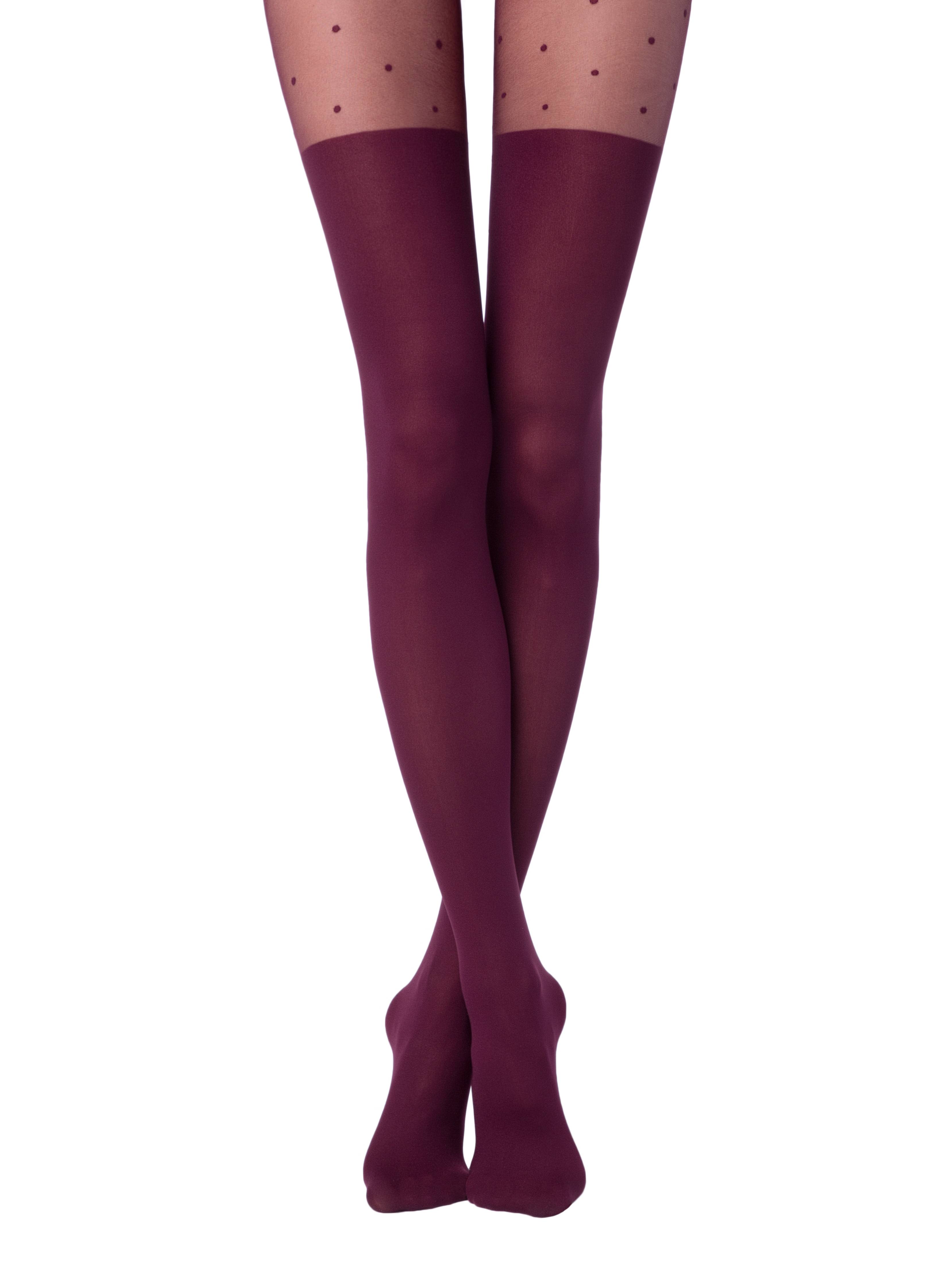 Conte Sensation 60 Den - Fantasy Opaque Stockings Imitation Women's Tights with Polka Dots (18С-15СП)