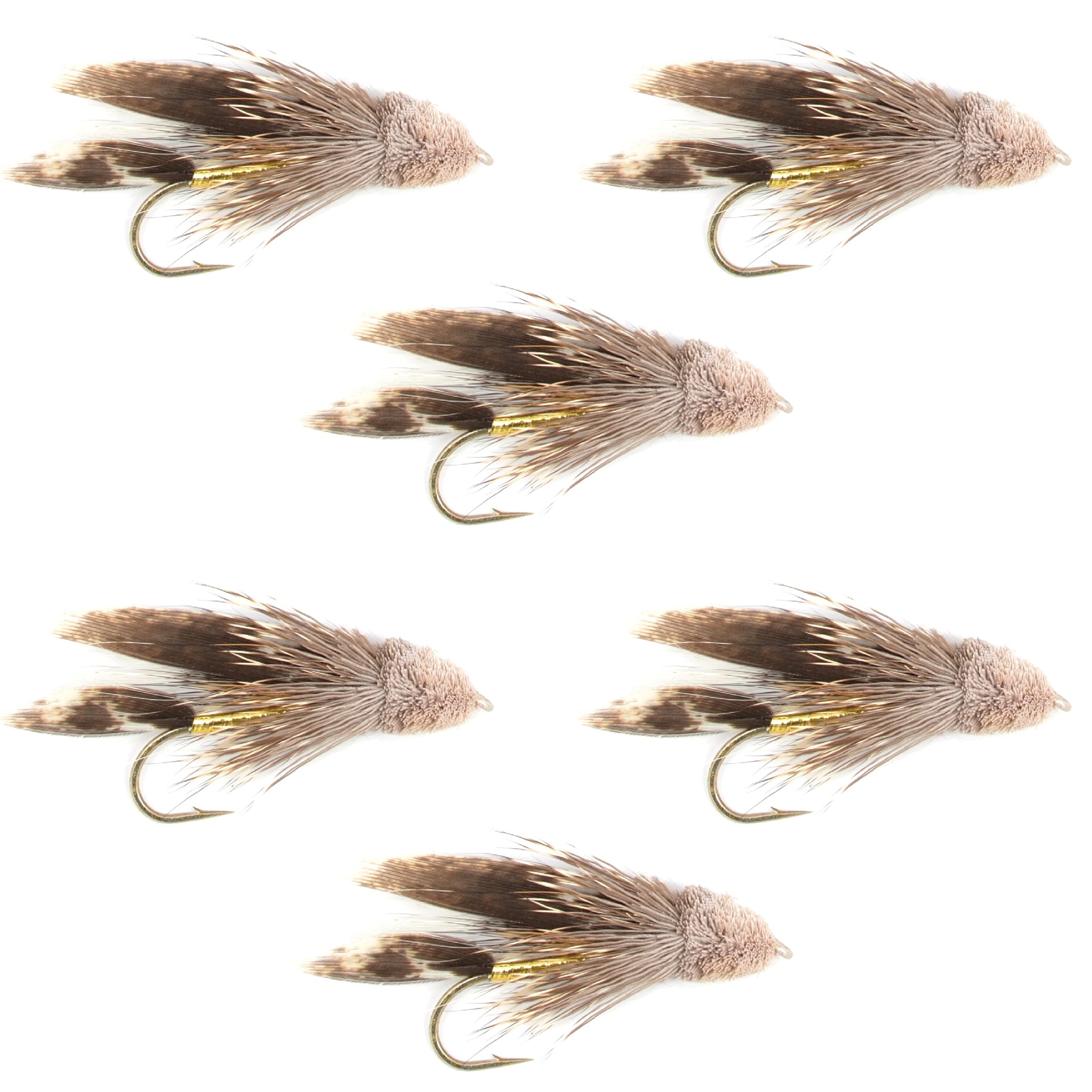 Muddler Minnow Streamer Fly - 6 Flies Size 12