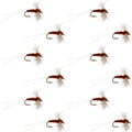 Poly Wing Rusty Spinner Mayfly 12 Flies Hook Size 16