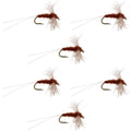 Poly Wing Rusty Spinner Mayfly 6 Flies Hook Size 22