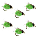 Bead Head LaFontaine Green Deep Sparkle Caddis Pupa - 6 Flies Size 12
