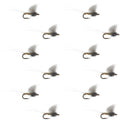 RS2 Gray Emerger Midge - 12 Flies Hook Size 22