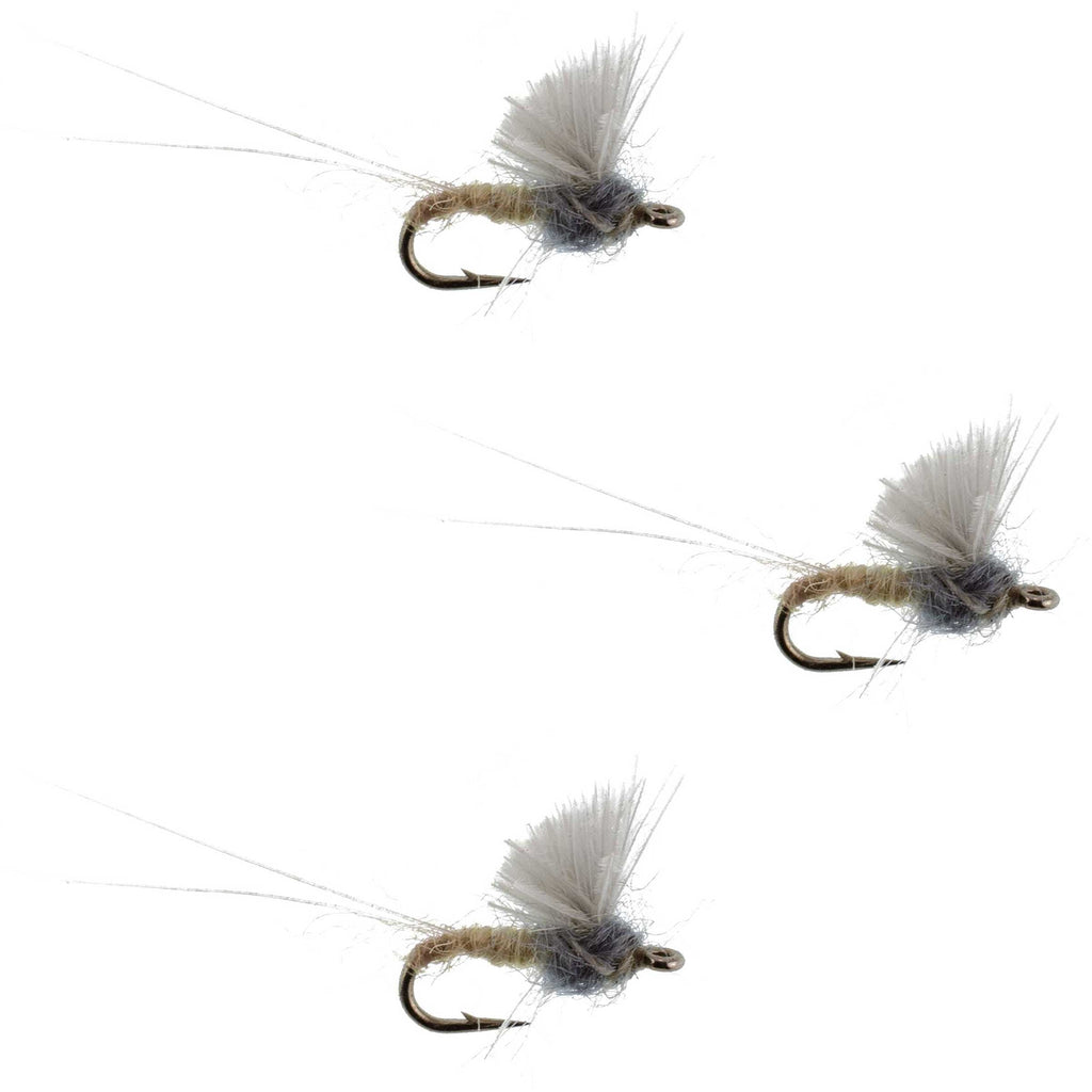 3 Pack RS2 Gray Emerger Midge - Hook Size 20
