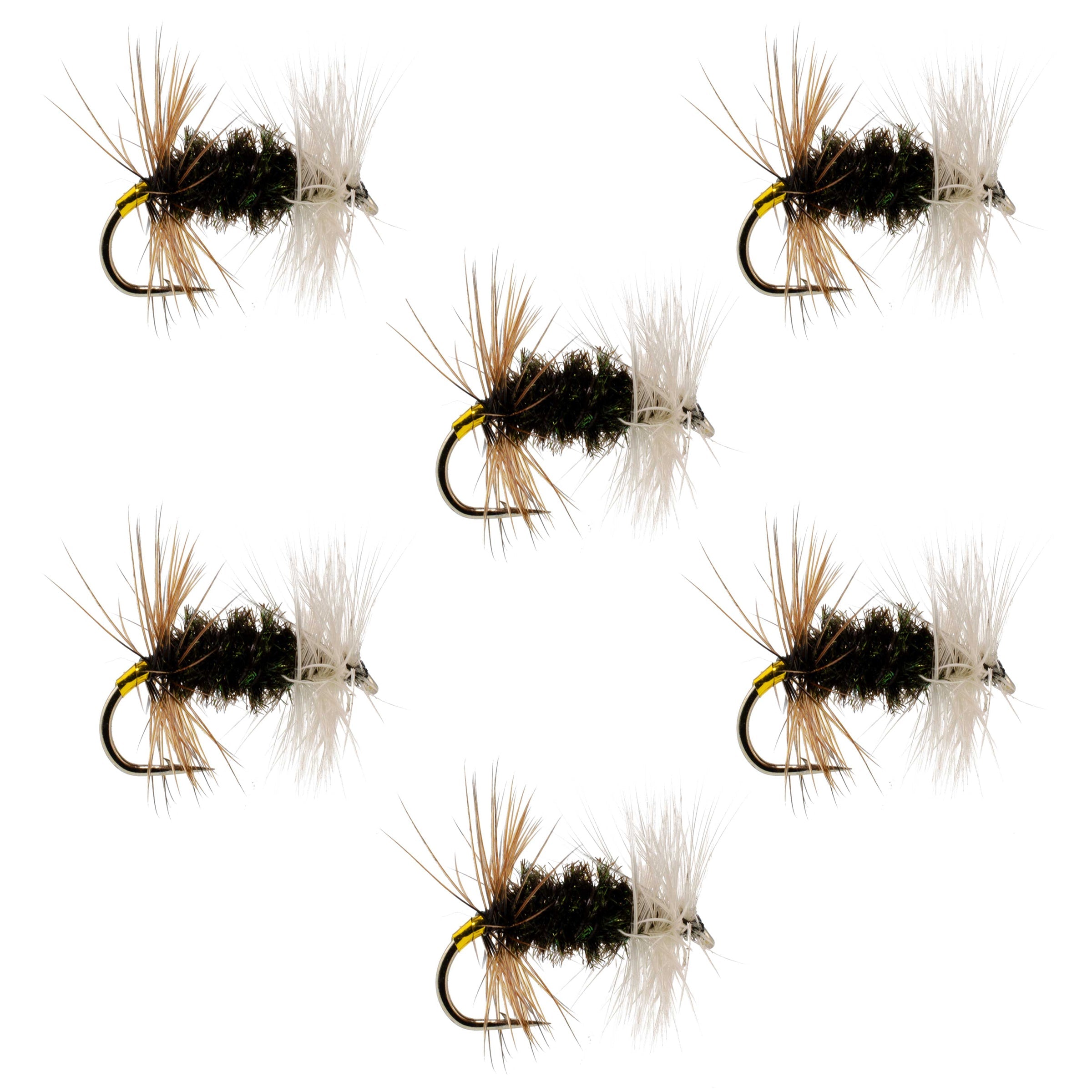 Renegade Classic Trout Dry Fly 6 Flies Hook Size 16