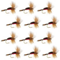 Royal Humpy Classic Hair Wing Dry Fly - 12 Flies Size 8