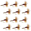 Royal Humpy Classic Hair Wing Dry Fly - 12 Flies Hook Size 10