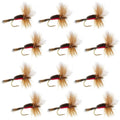 Royal Humpy Classic Hair Wing Dry Fly - 12 Flies Hook Size 12