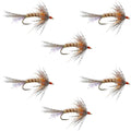 Orange Shakey Bealy Fall Soft Hackle Wet Fly - 6 Flies Hook Size 10