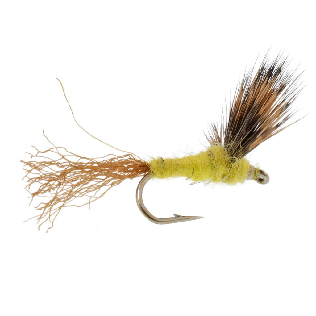 3 Pack Sparkle Dun Pale Morning Dun PMD Yellow Body Mayfly Hook Size 18