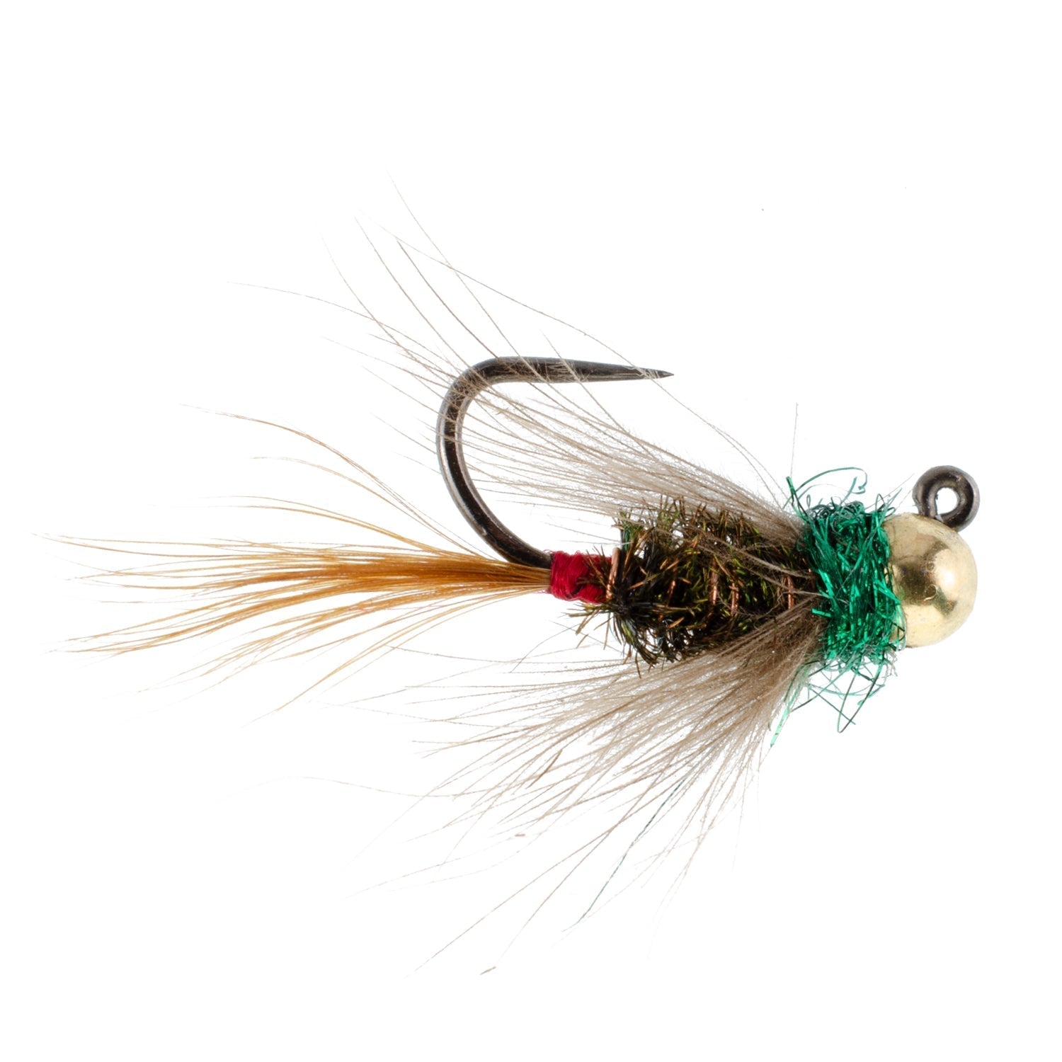 Tungsten Bead Tactical CDC Frenchie Czech Nymph Euro Jig - 6 Flies Size 16
