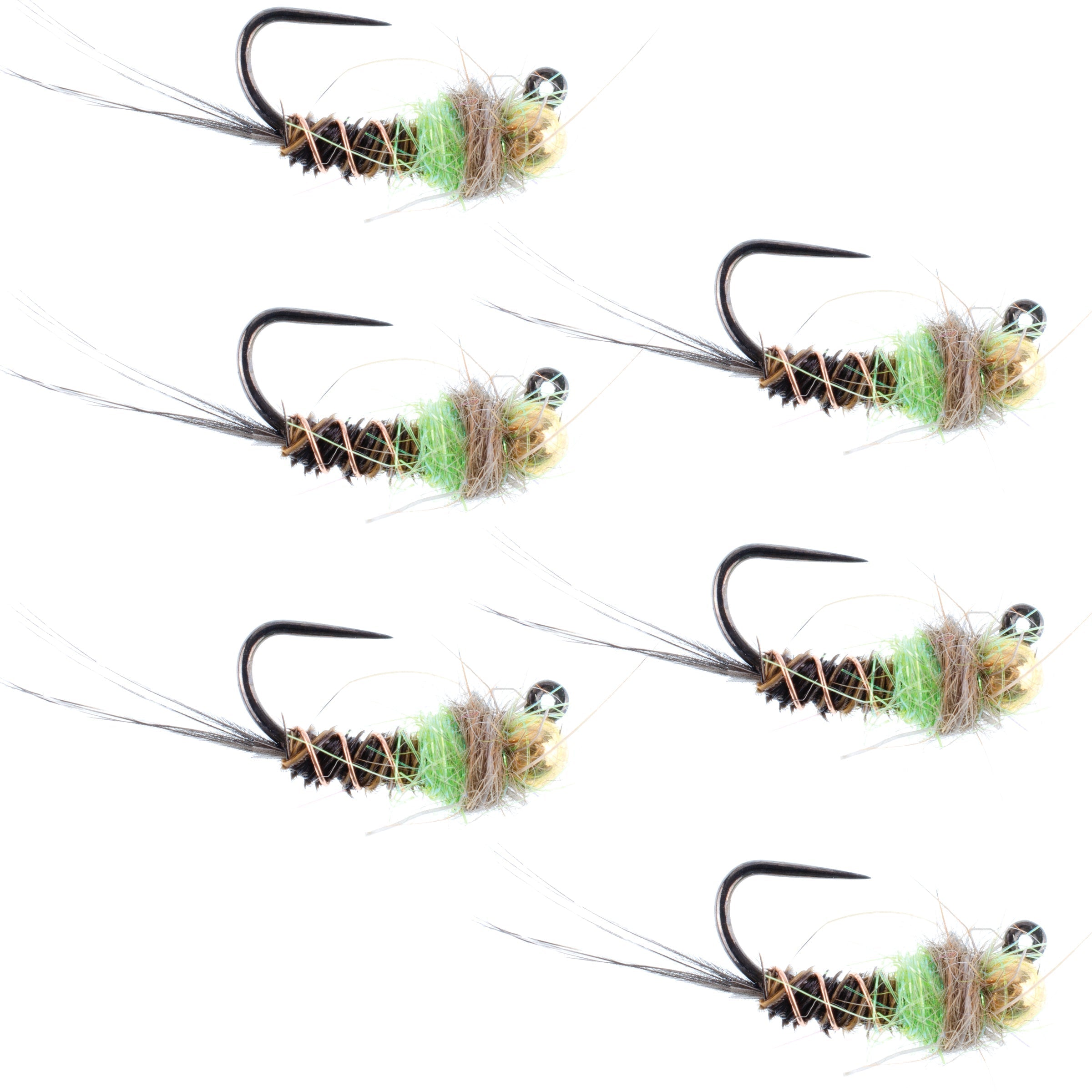 Tungsten Soft Hackle Pheasant Tail Tactical Euro Jig - 12 Flies Size 12