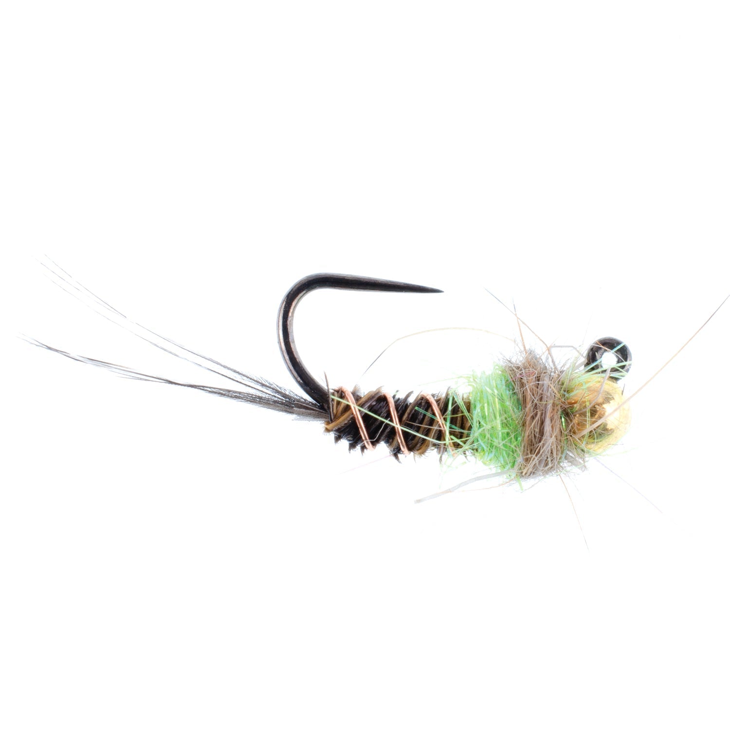 Tungsten Hot Spot Pheasant Tail Tactical Jig Euro Fly - 12 Flies Size 16