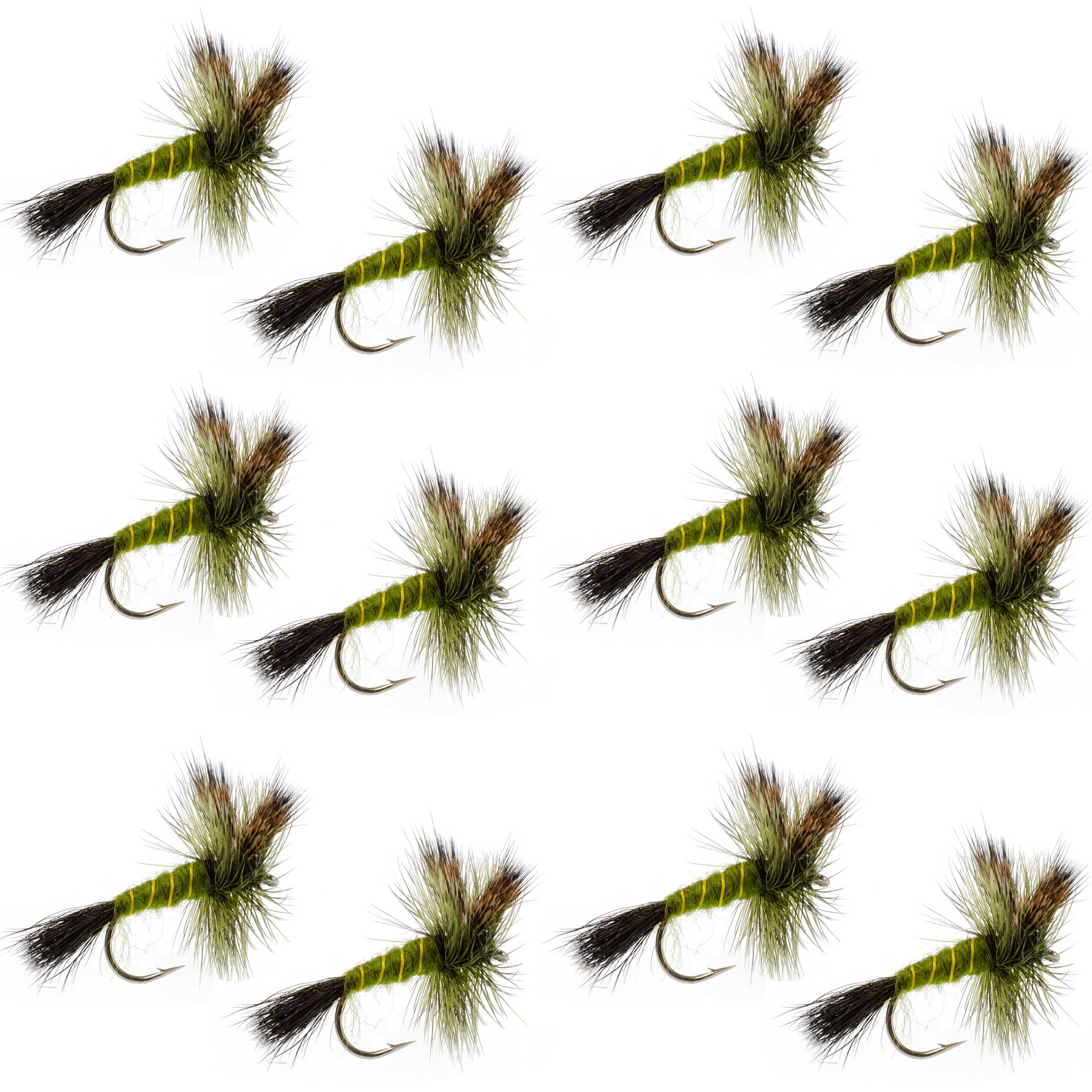 Western Green Drake Dry Fly - 12 Flies Size 10