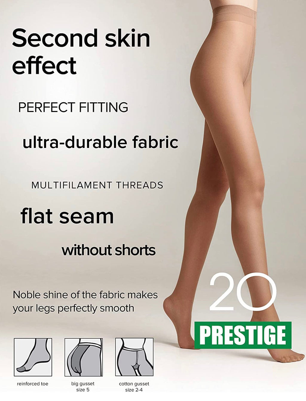 Conte Prestige 20 Den - Classic Sheer to Waist T-top Women's Tights (8С-43СП)