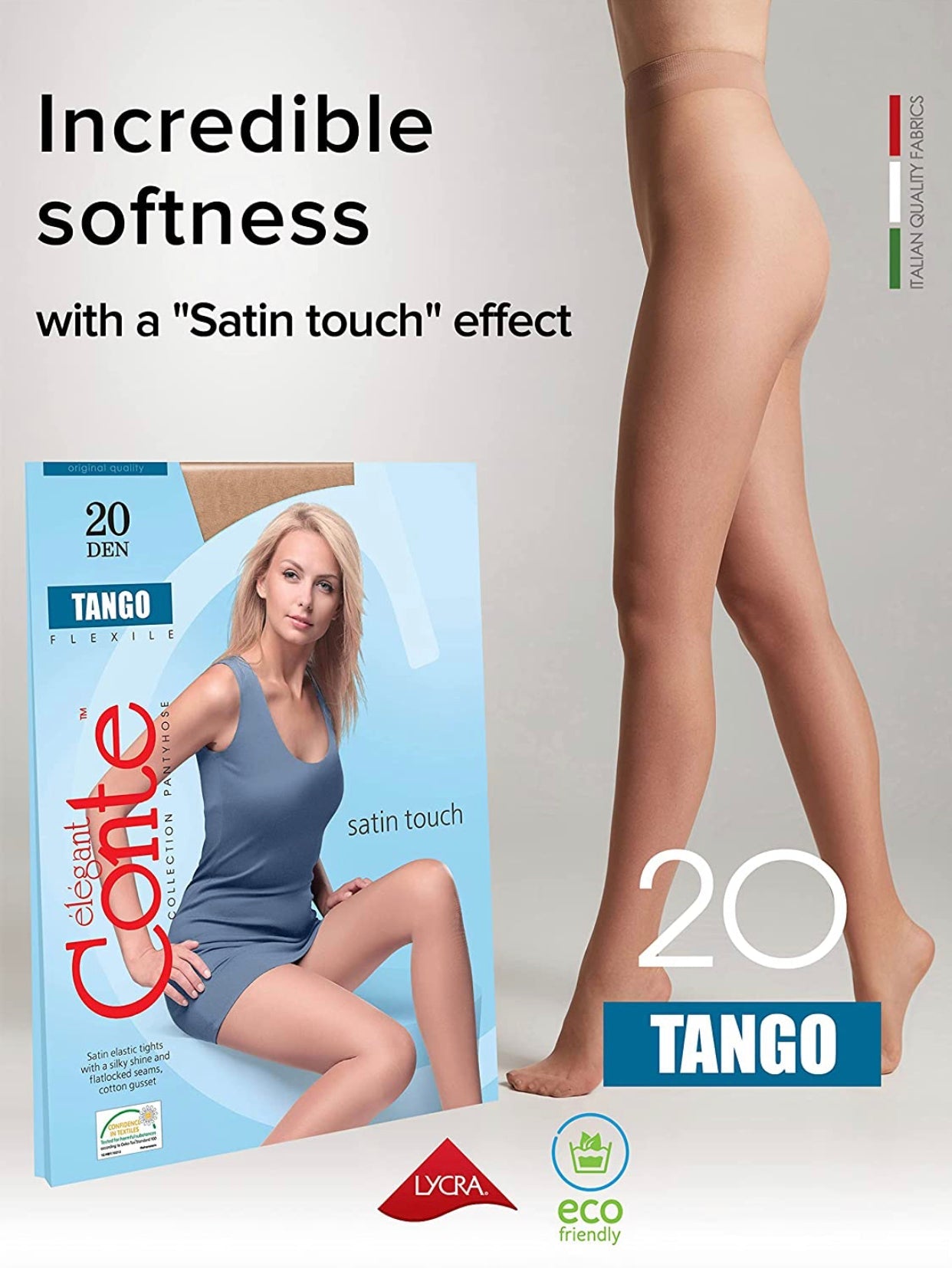 Conte Tango 20 Den - Classic Sheer to Waist T-top Women's Tights (8S-48SP)