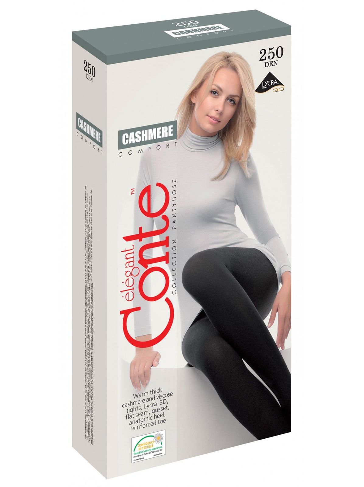 Conte Cashmere 250 Den - 7% Cashmere Warm Thin Soft Women's Tights (14С-122СП)